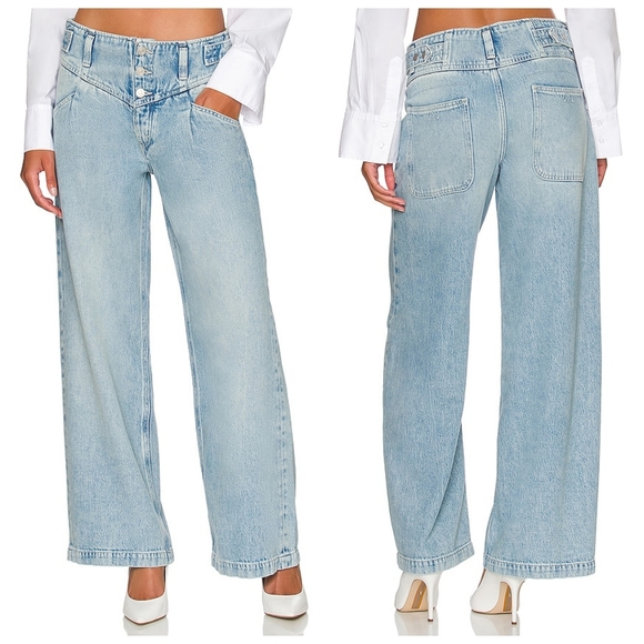 Free People Super Sweeper Wide Leg Flood Jeans - Picture 2 of 6